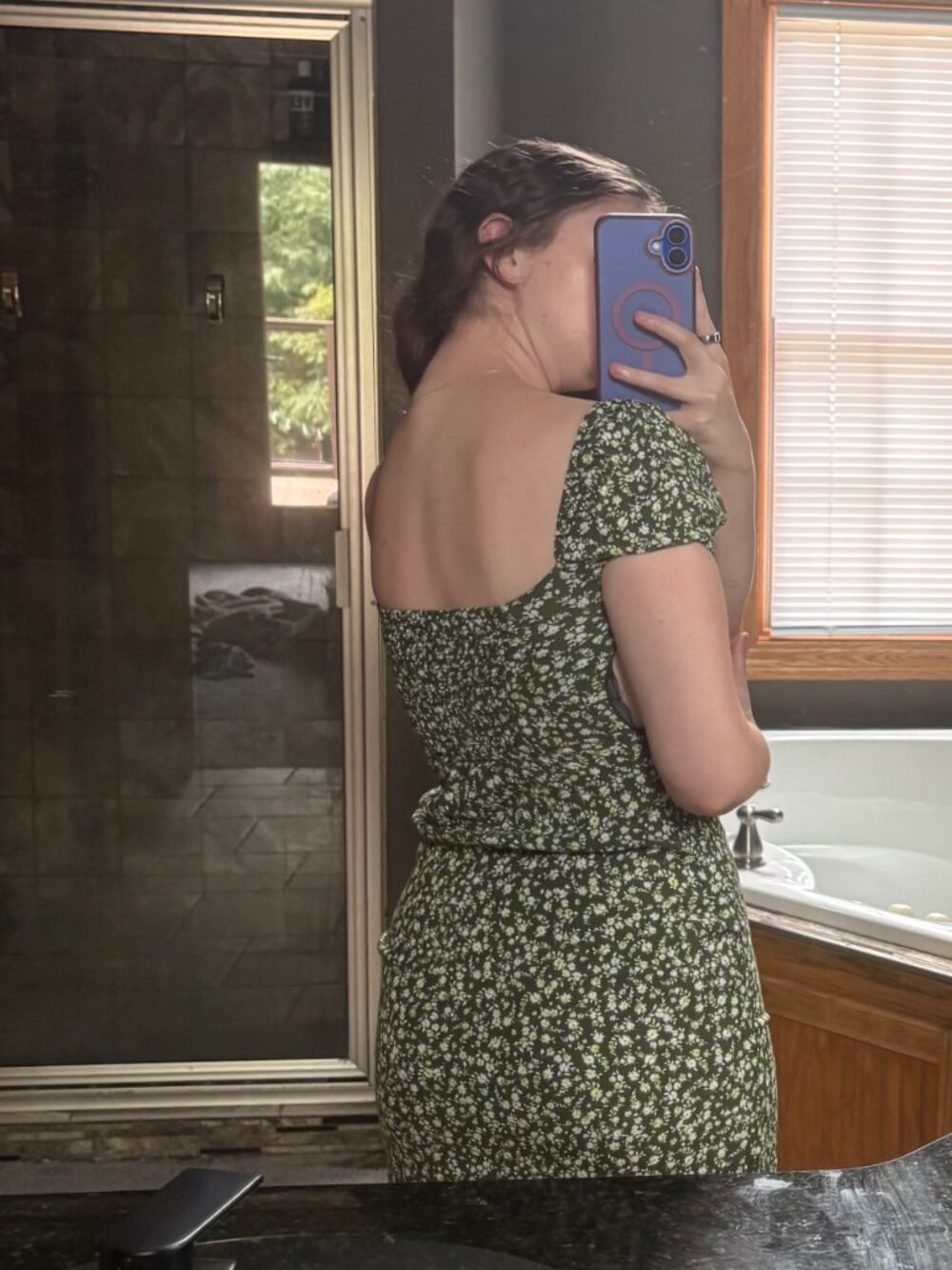 Bershka Midi Dress with Thigh Slit - Picture 2 of 4